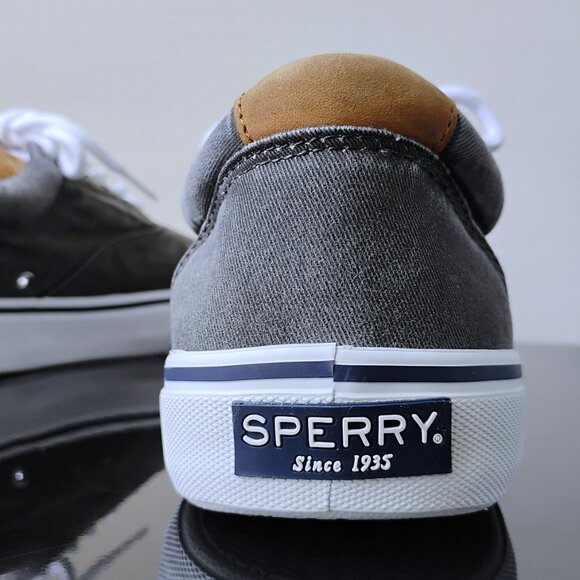 Sperry Men Top-Sider Striper CVO Sneaker in Cool Looking Salt-Washed Black/Grey - Picture 8 of 13